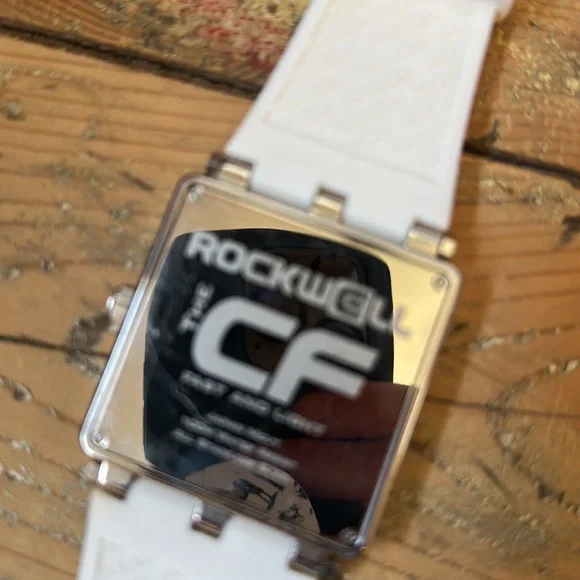 ROCKWELL men’s watch.  Like new.  White and silver - Picture 5 of 8